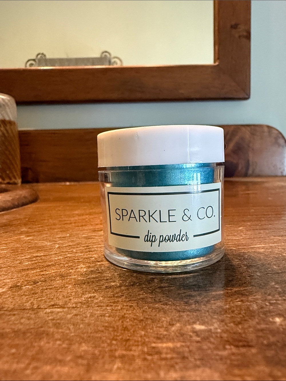 Sparkle & Co. London Blue Dreams Iridescent Teal Dip Powder